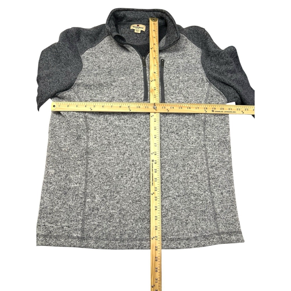 Woolrich‎ Men's Quarter Zip Pullover Fleece Jacket Gray Size Large - Picture 4 of 5
